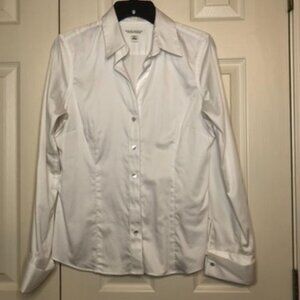Banana Republic Tailored Non-Iron Stretch Top White
